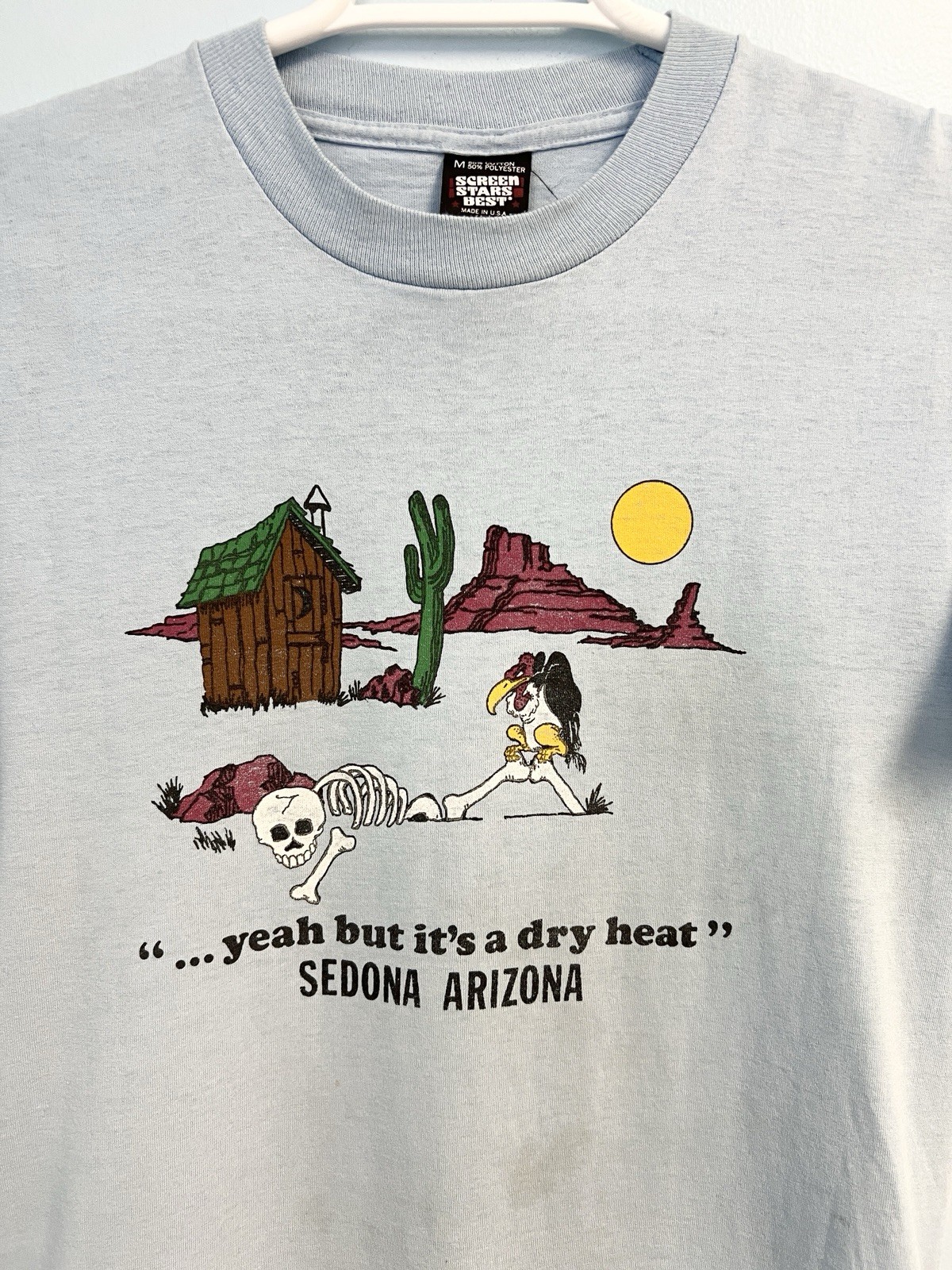 Vintage 80s Sedona Arizona Humor T Shirt Medium Faded Worn Single Stitch USA gallery