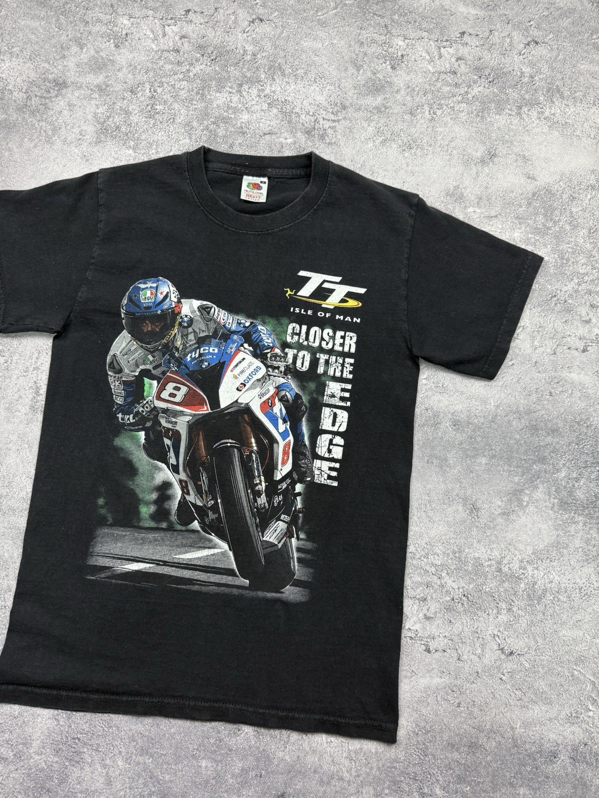 Vintage Isle Of Man TT Races Motorbike Racing Road Black T-Shirt Tee 90s gallery