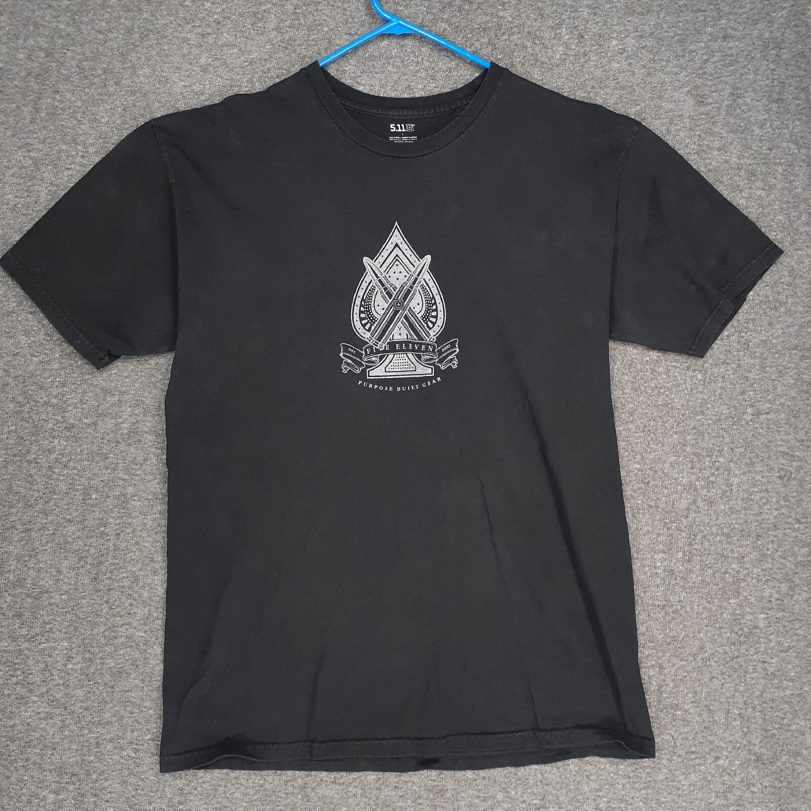 5.11 Tactical purpose built gear Shirt Adult L black Short Sleeve mens casual gallery