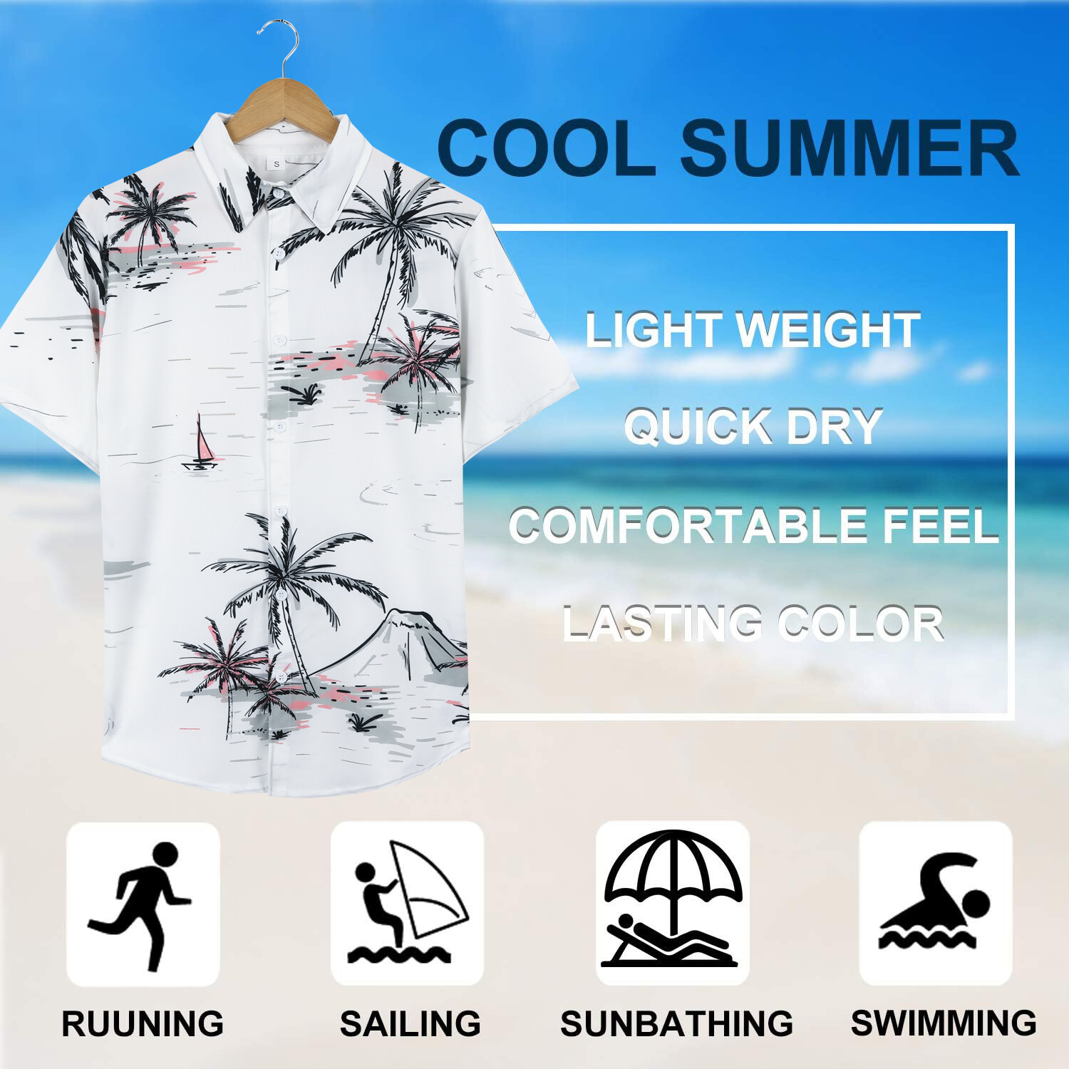 Hawaiian Shirts Men's Aloha Summer Casual Beach Button-Down Cruise Holiday Party gallery