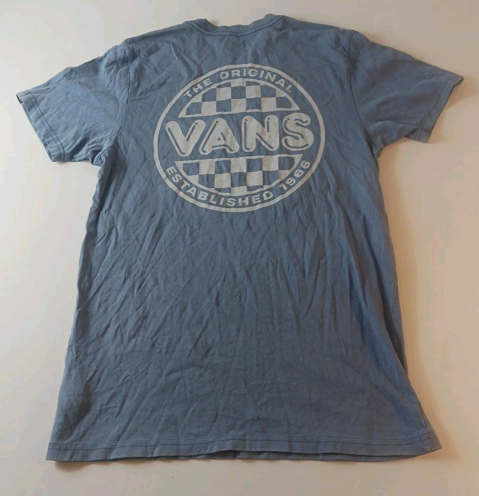Vans T Shirt Adult Small Slim Fit Blue Periwinkle – Vans The Original 1966 Logo