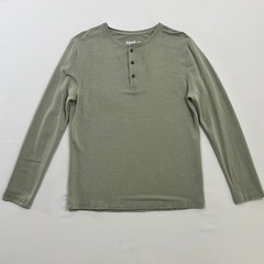 Mugsy Sage Green Cashmere Blend Long Sleeve Henley Shirt Mens Size Medium