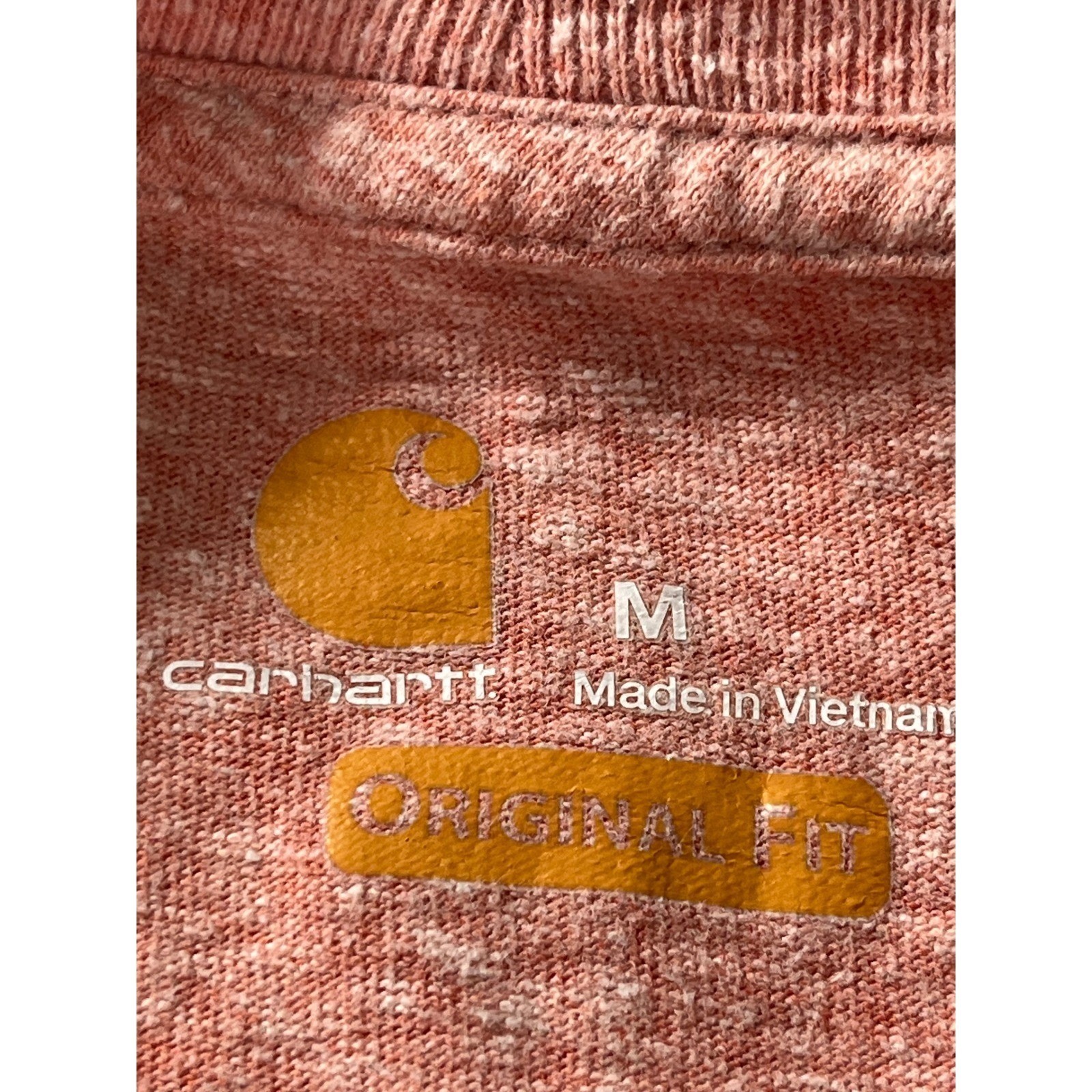 Carhartt Mens K87 Workwear Pocket T-Shirt Heather Coral Orange Original Fit M gallery