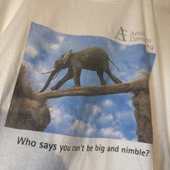 Arthur Andersen T-Shirt Consulting Enron Large Vintage L Y2K Wall Street Vtg 90s