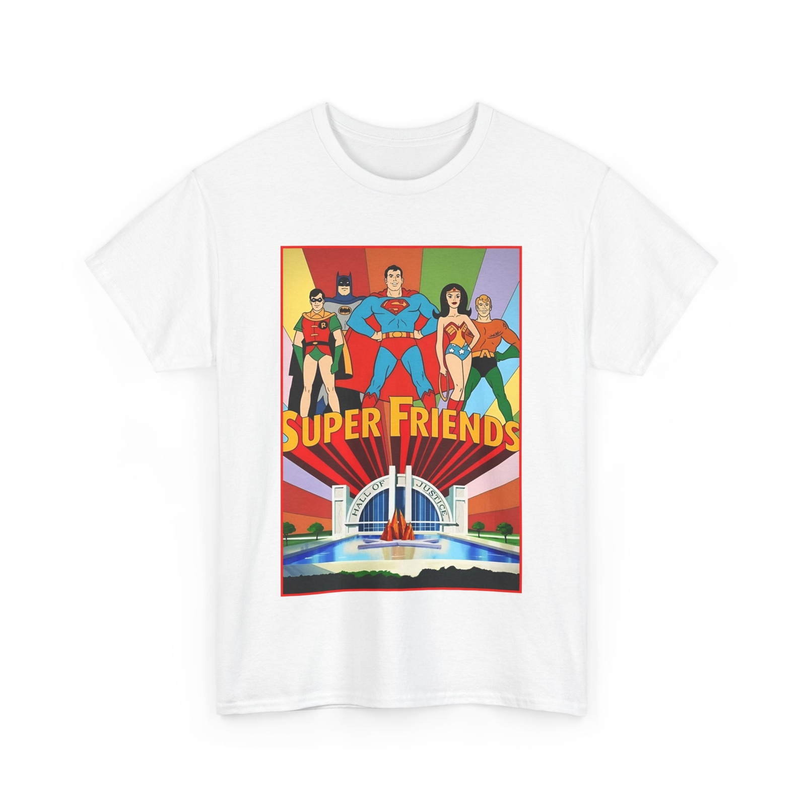 Super Friends T-Shirt – Batman, Superman, Wonder Woman, Robin – Hanna-Barbera