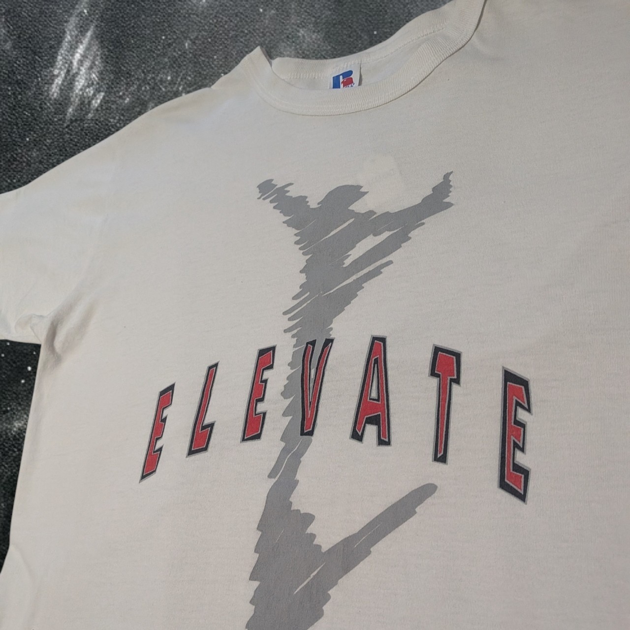 Russel Athletic Men's T-Shirt Size L VTG Elevate USA Made Single Stitch gallery
