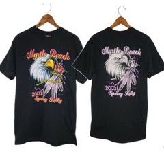 2003 Bike Week Myrtle Beach Eagles Motorcycle Dynamic Designs T-Shirt MED 19×29