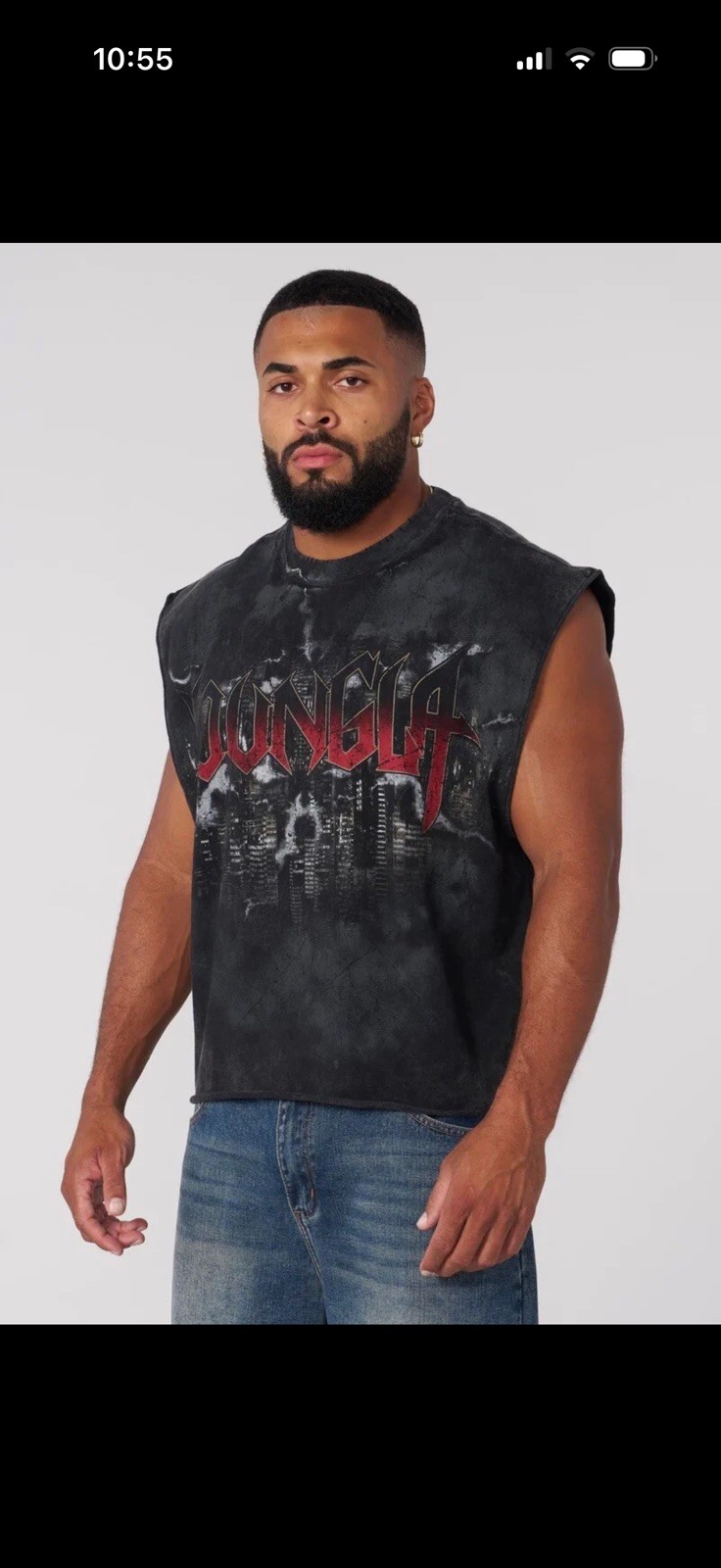 Youngla Men’s 3046 Dark Knight Tank Black Wash Small gallery