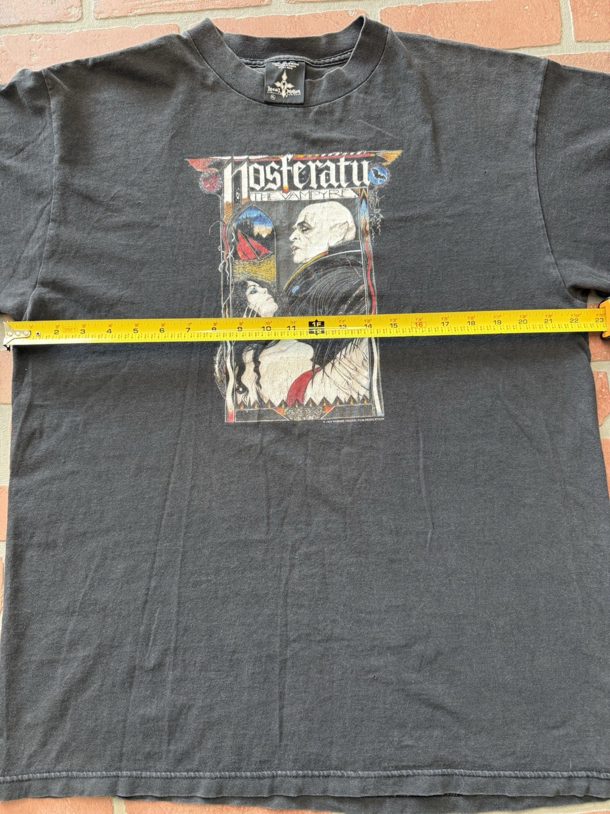 Nosferatu VINTAGE Shirt XL Rare 90s Vampire Dracula Faded Black Original gallery