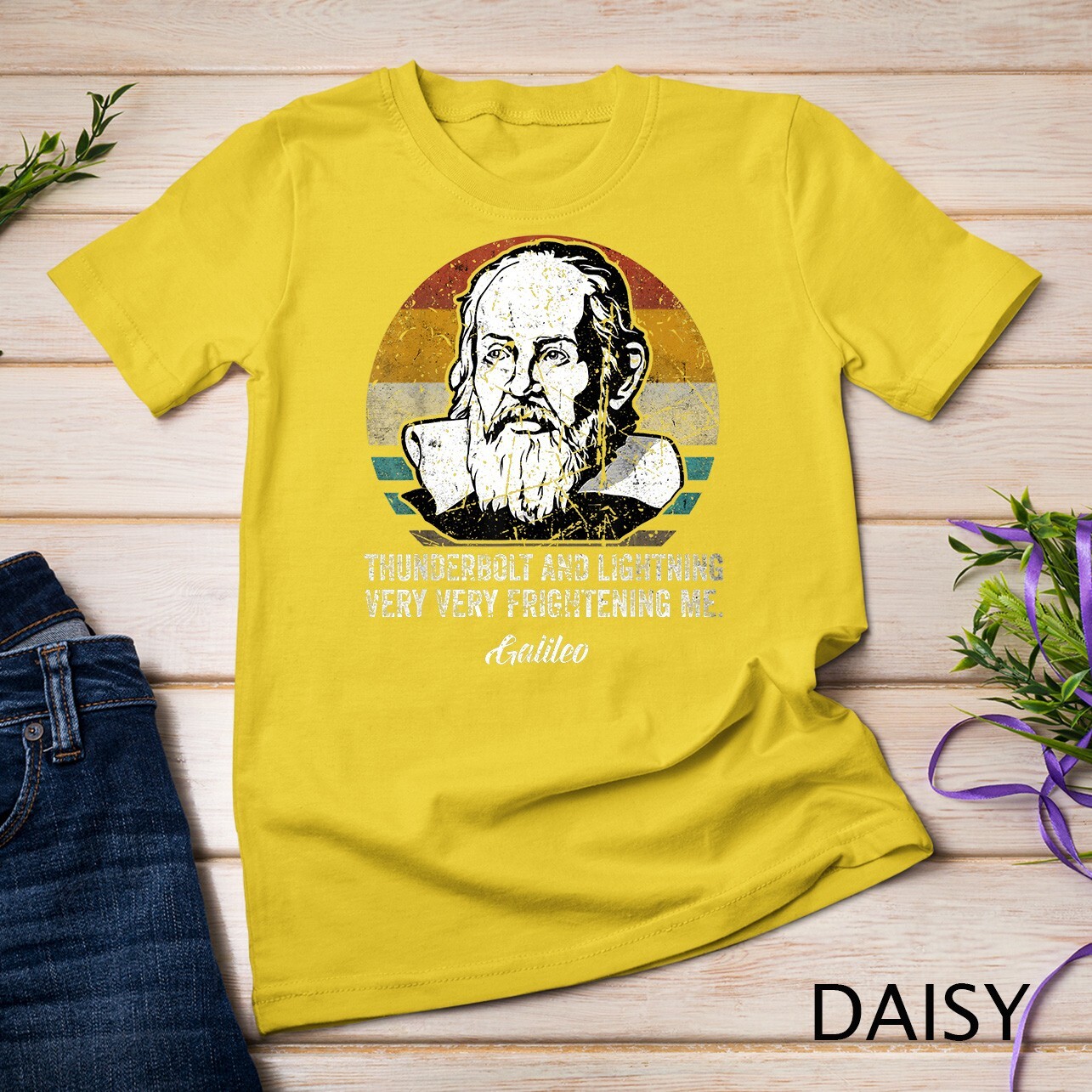 Thunderbolt lightning Galileo philosopher physics astronomy Unisex T-shirt gallery