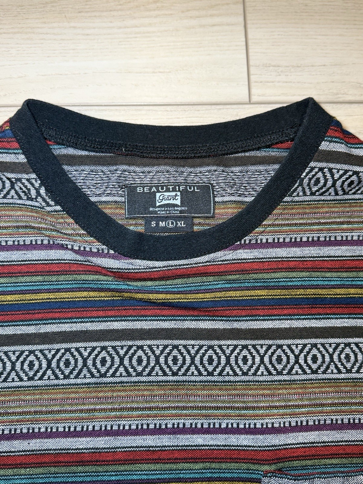 Beautiful Giant Patterned Pocket Tee Shirt Mens Large Multicolor | Fathers Day gallery