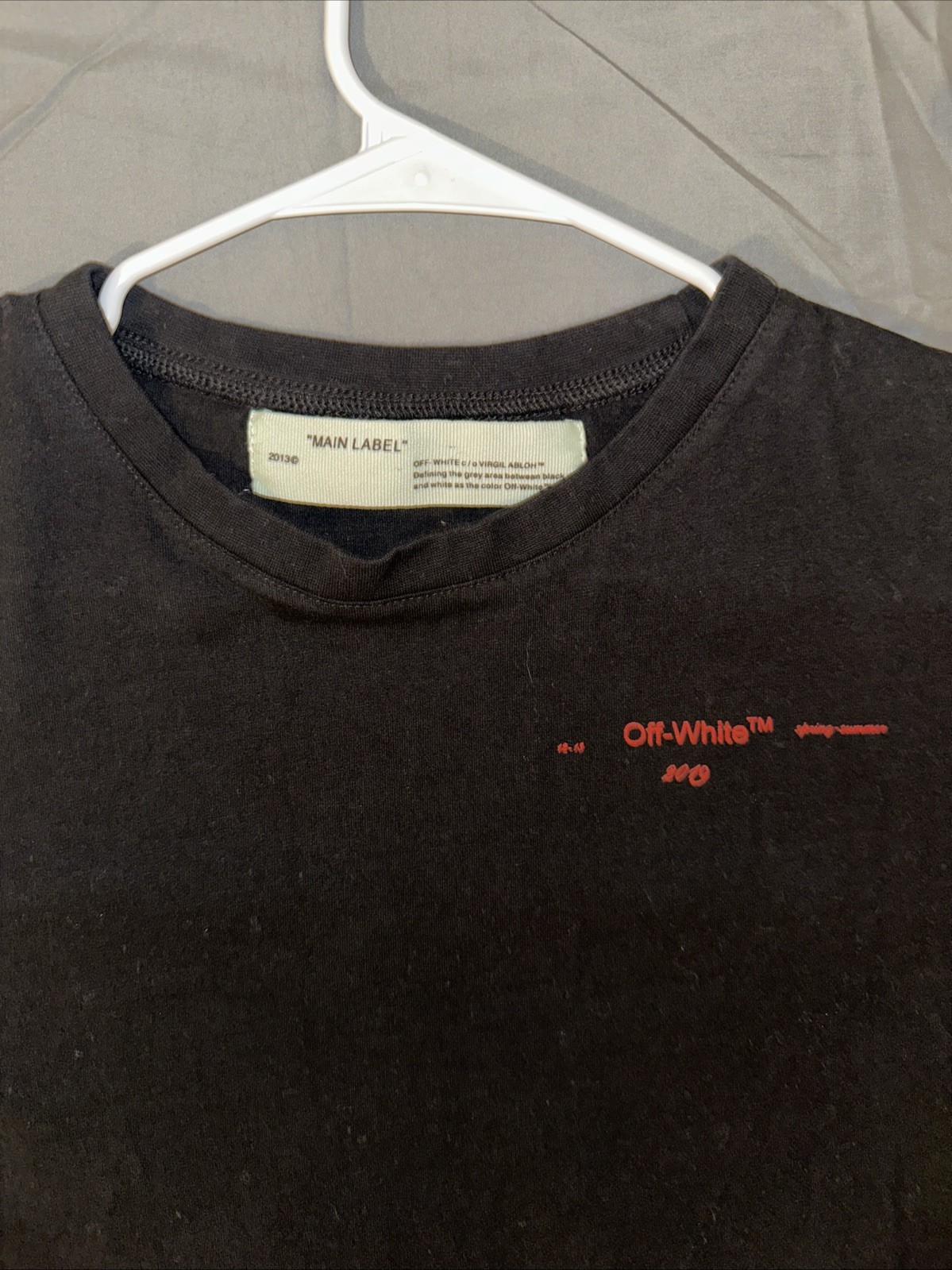 Men's Short Sleeve T-Shirt Off White, Black/White, Size Medium gallery