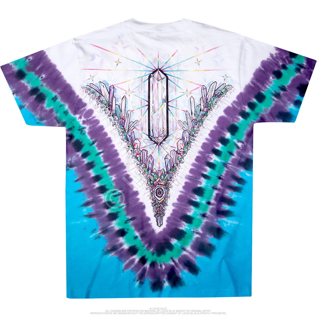 CRYSTAL TOP-2 SIDED TIE DYE T-SHIRT S-M-L-XL-2X New Age MINERALS gallery
