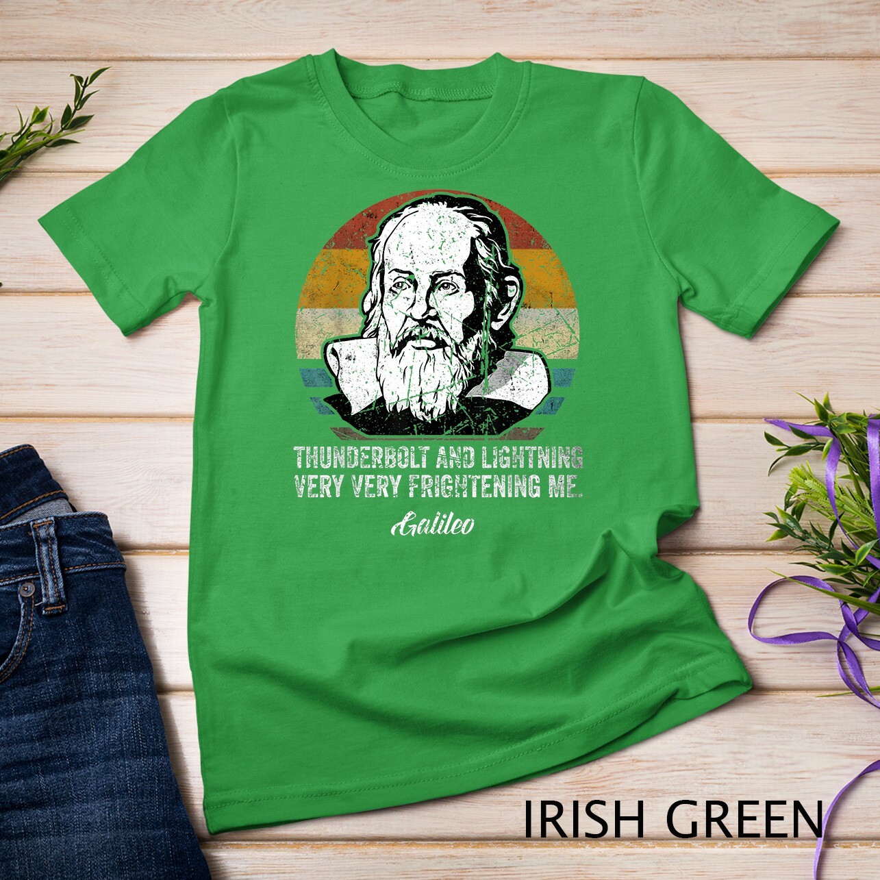 Thunderbolt lightning Galileo philosopher physics astronomy Unisex T-shirt gallery