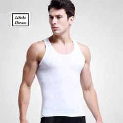 3pcs Camiseta Sin Mangas De Algodón Para Hombres Chaleco Muscular Ropa Interior
