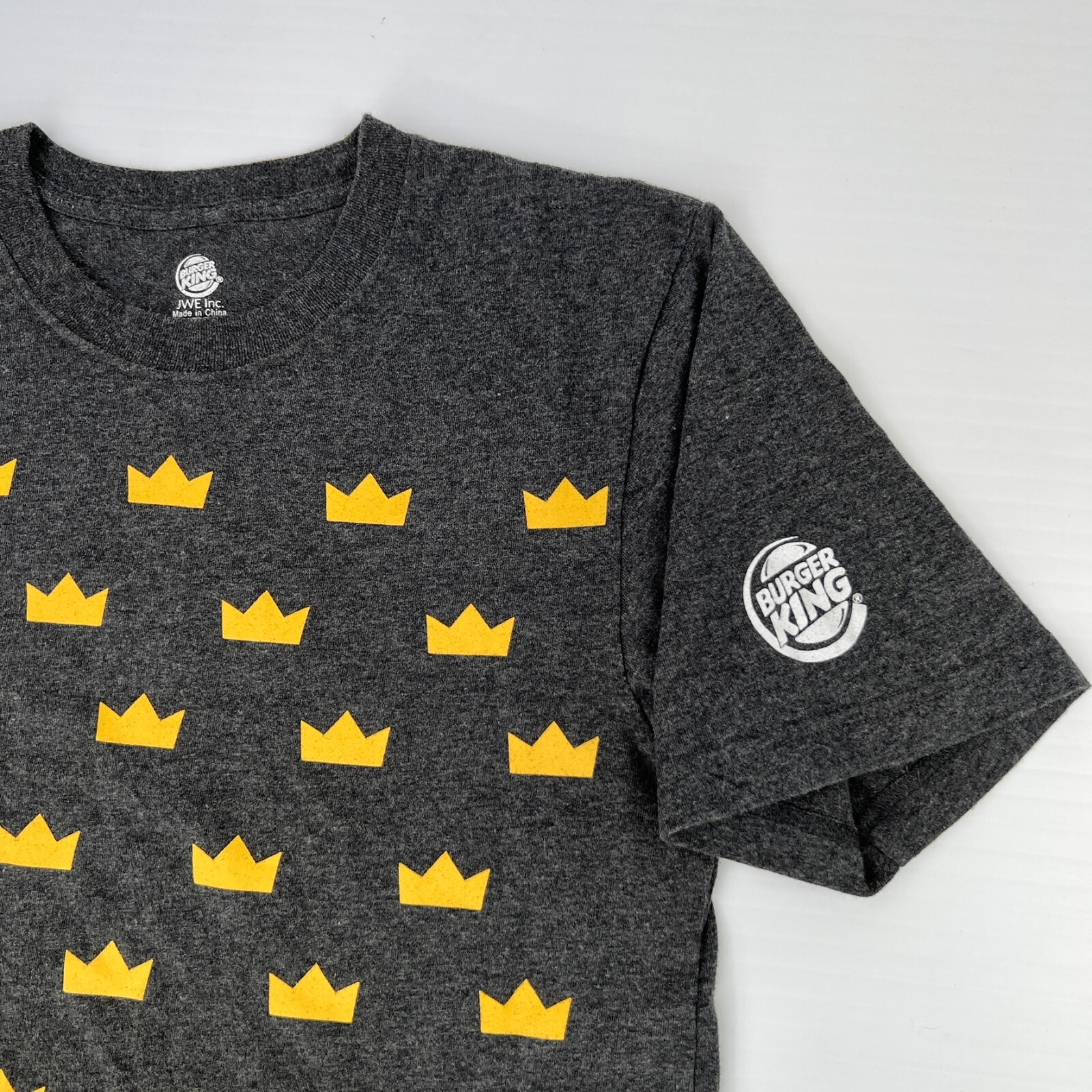 Burger King Shirt Men Small Go The Extra Smile Crown All Over Work Party Core Nw gallery