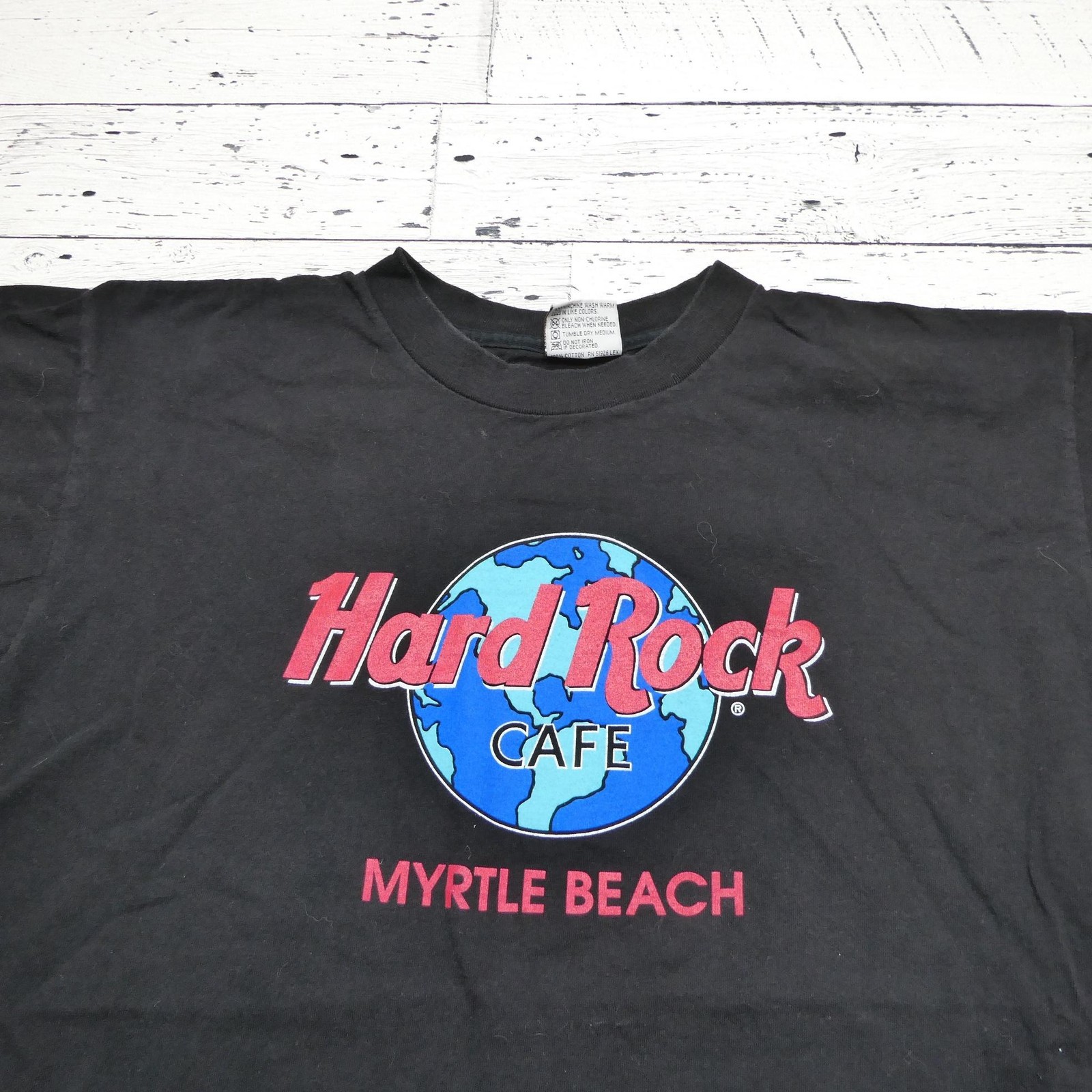 Vintage Hard Rock Cafe Shirt Mens Large Black Myrtle Beach Made USA 90s Tee gallery