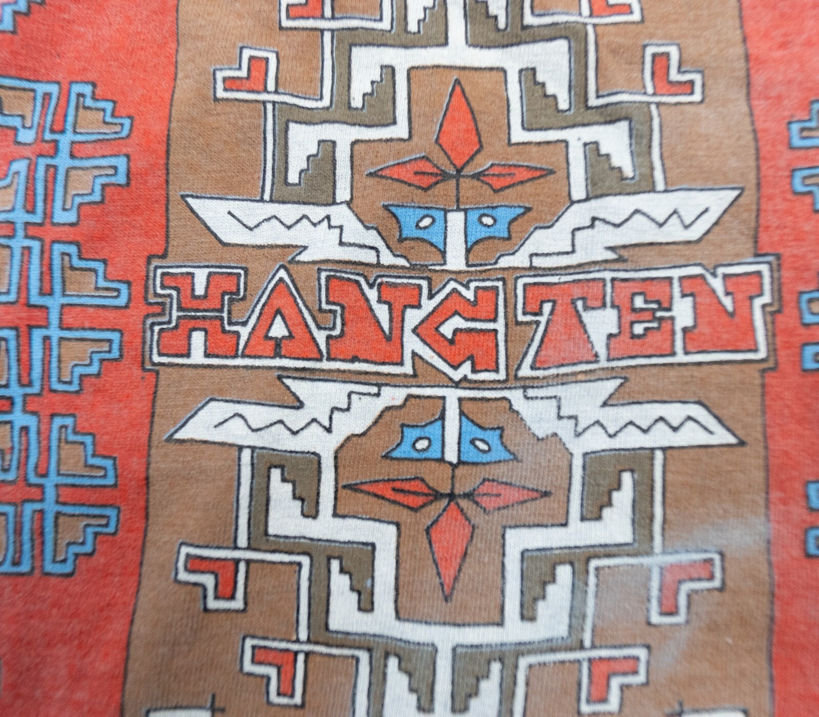 Vintage Hang Ten Shirt Mens Medium Blue Tank Top 70s Tee Southwestern Surf Brand gallery