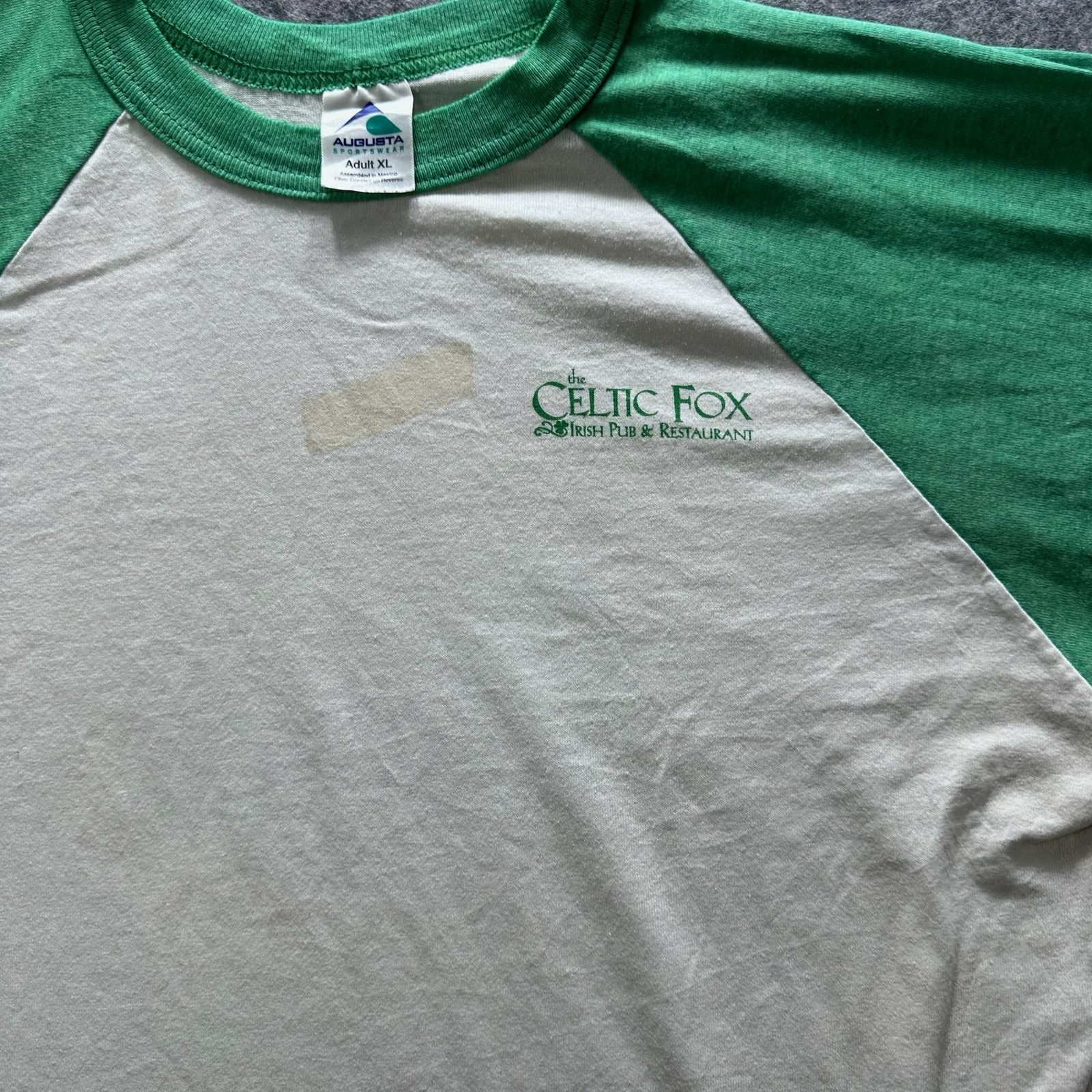 Vintage Augusta Sportswear Shirt Mens XL White Celtic Fox Logo Tee Raglan gallery