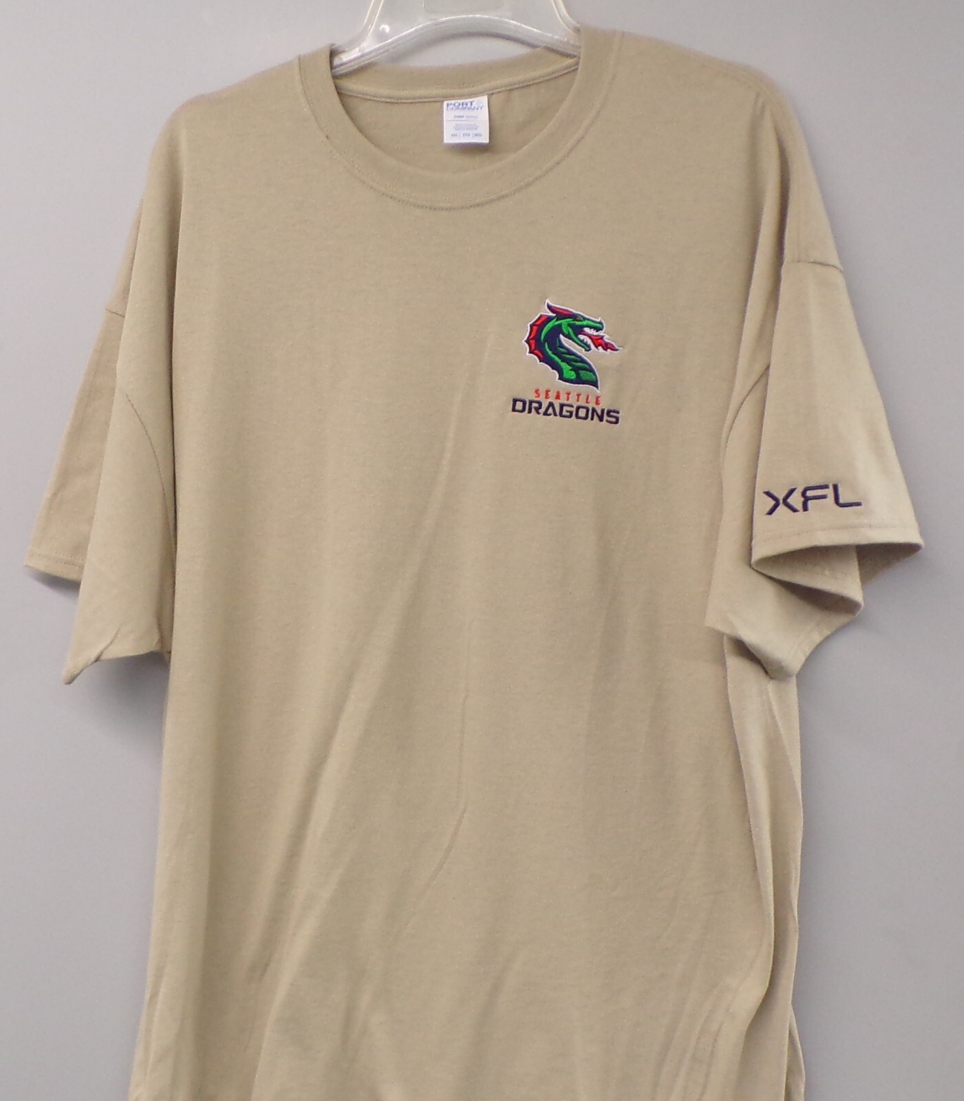 XFL Football Seattle Dragons Embroidered T-Shirt S-6XL, LT-4XLT NFL New gallery