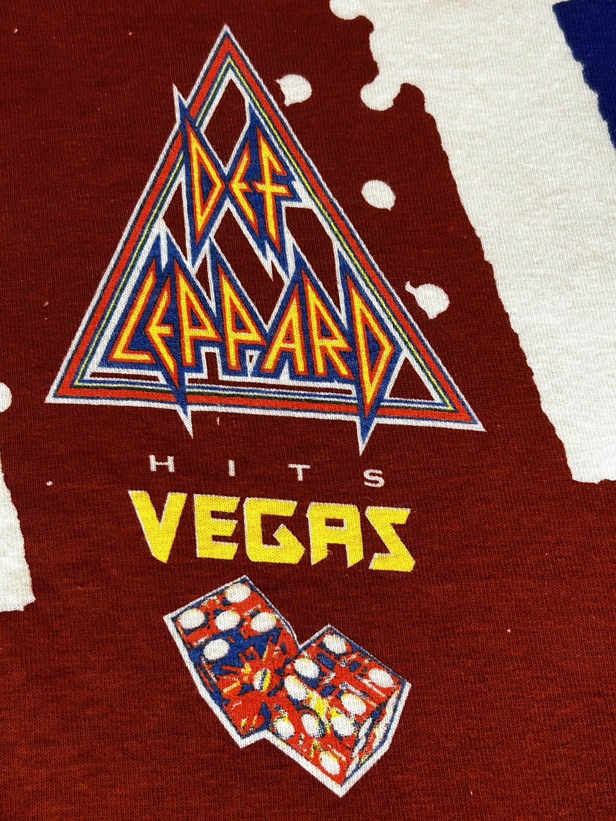 Def Leppard Shirt Mens Small Union Jack Las Vegas Flag Graphic Band Rock Concert gallery
