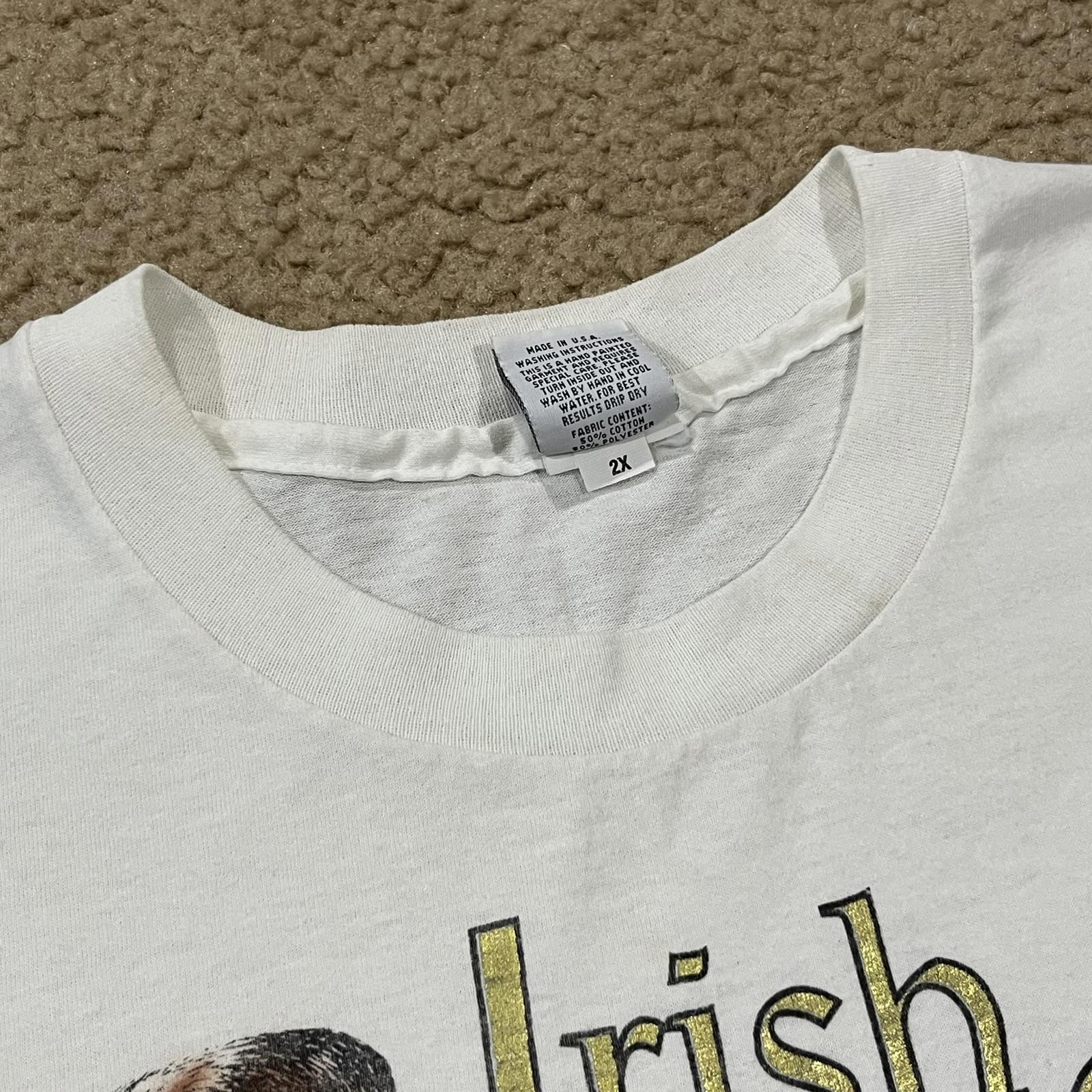 Vintage Irish Setter Dog Graphic T Shirt White Single Stitch Size 2XL gallery