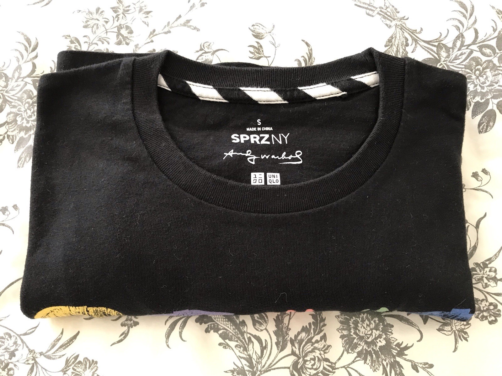 SPRZ NY x Andy Warhol Black Crew Neck Dollar Sign Graphic Tee Shirt Size S NEW gallery