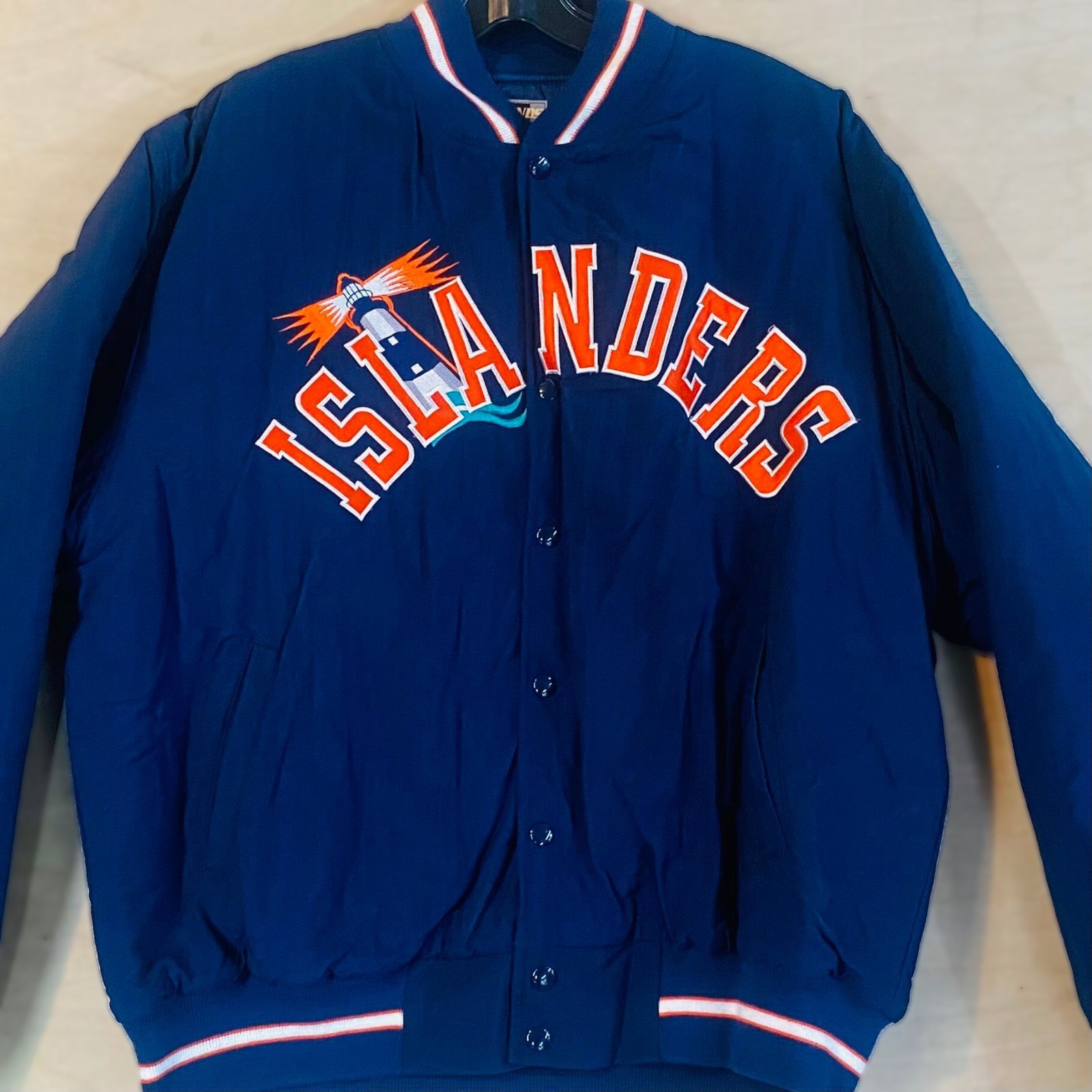 Vintage ’90s New York ISLANDERS Hockey  Varsity style Jacket Size L I7