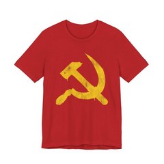 Hammer & Sickle T-Shirt | Yellow Graffiti Communist Soviet Symbol Tee Shirt