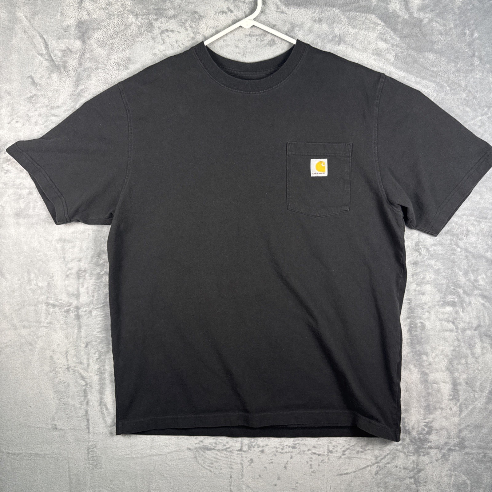 Carhartt Shirt Mens Large Black K87 Loose Fit Pocket Heavyweight Workwear Tee gallery