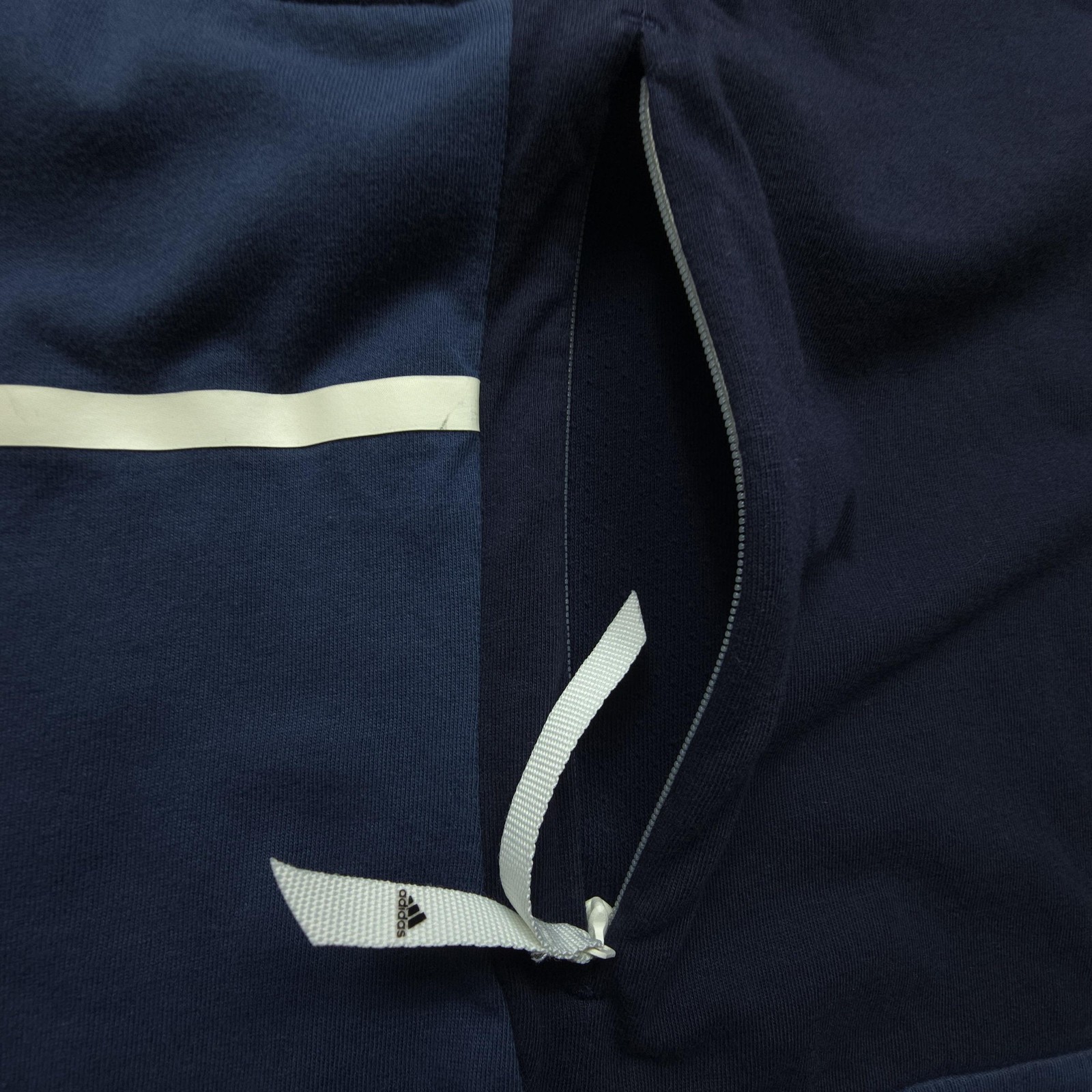Adidas Mens Shirt Medium Blue Built For Purpose Colorblock Zip Pocket Sports Tee gallery