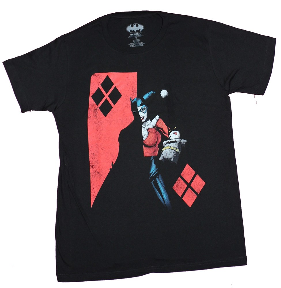 Harley Quinn Mens T-Shirt – Batman Doll Shadow Card Image