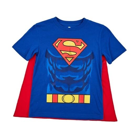 Superman Costume Boy’s Blue Crew Neck Short Sleeve 14 Superman Costume Blue