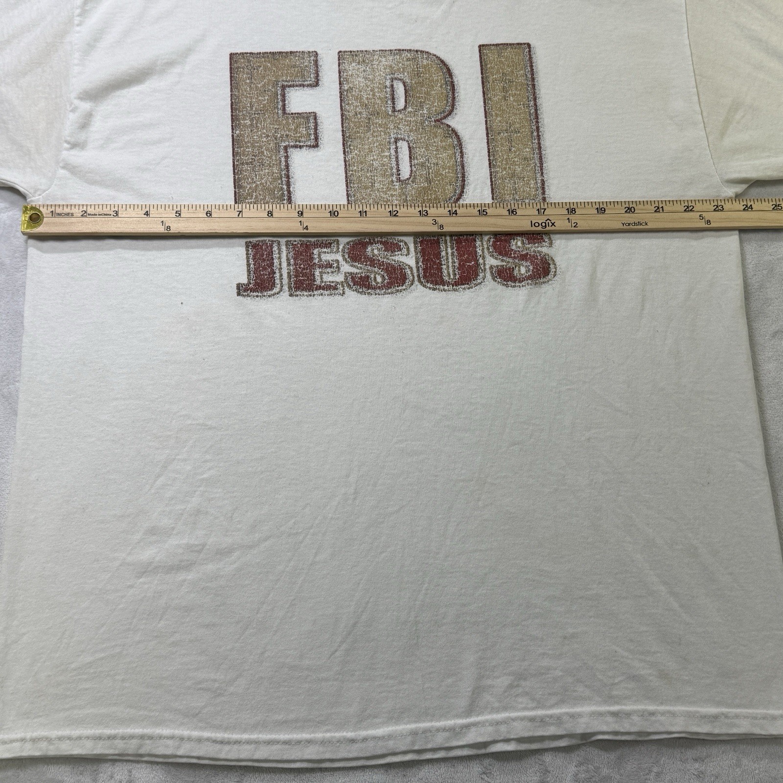 Vintage FBI Firm Believer In Jesus T Shirt XL Jerzees Religious Tee gallery