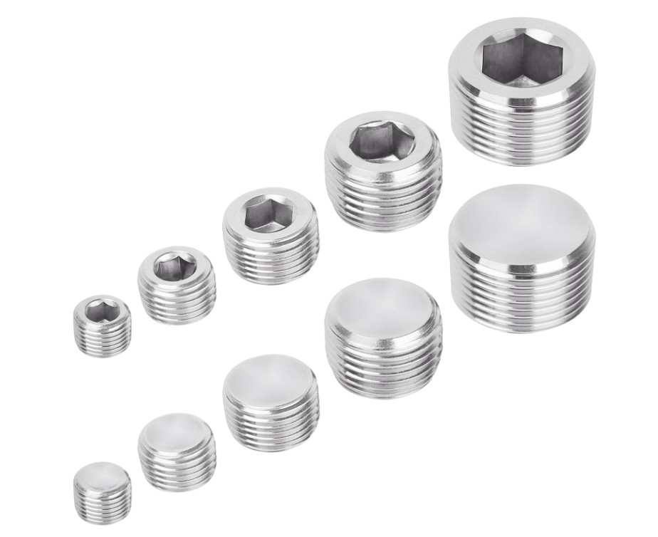 M3~M33 Stainless steel Internal Hex Male Blanking Plug with NPT 1/16″~2″ Thread