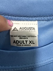 Augusta Sportswear Plain Blue Long Sleeve Crew Neck Adult Size X-Large New