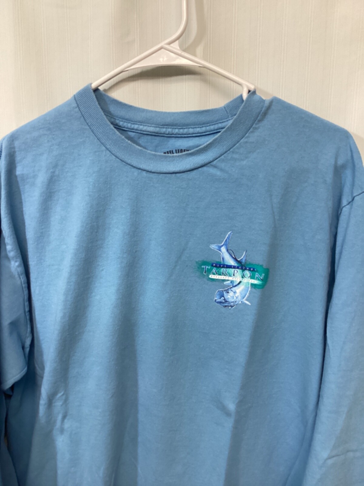 Reel Legends Tarpon Blue Large Long Sleeve Cotton T Shirt T10 gallery