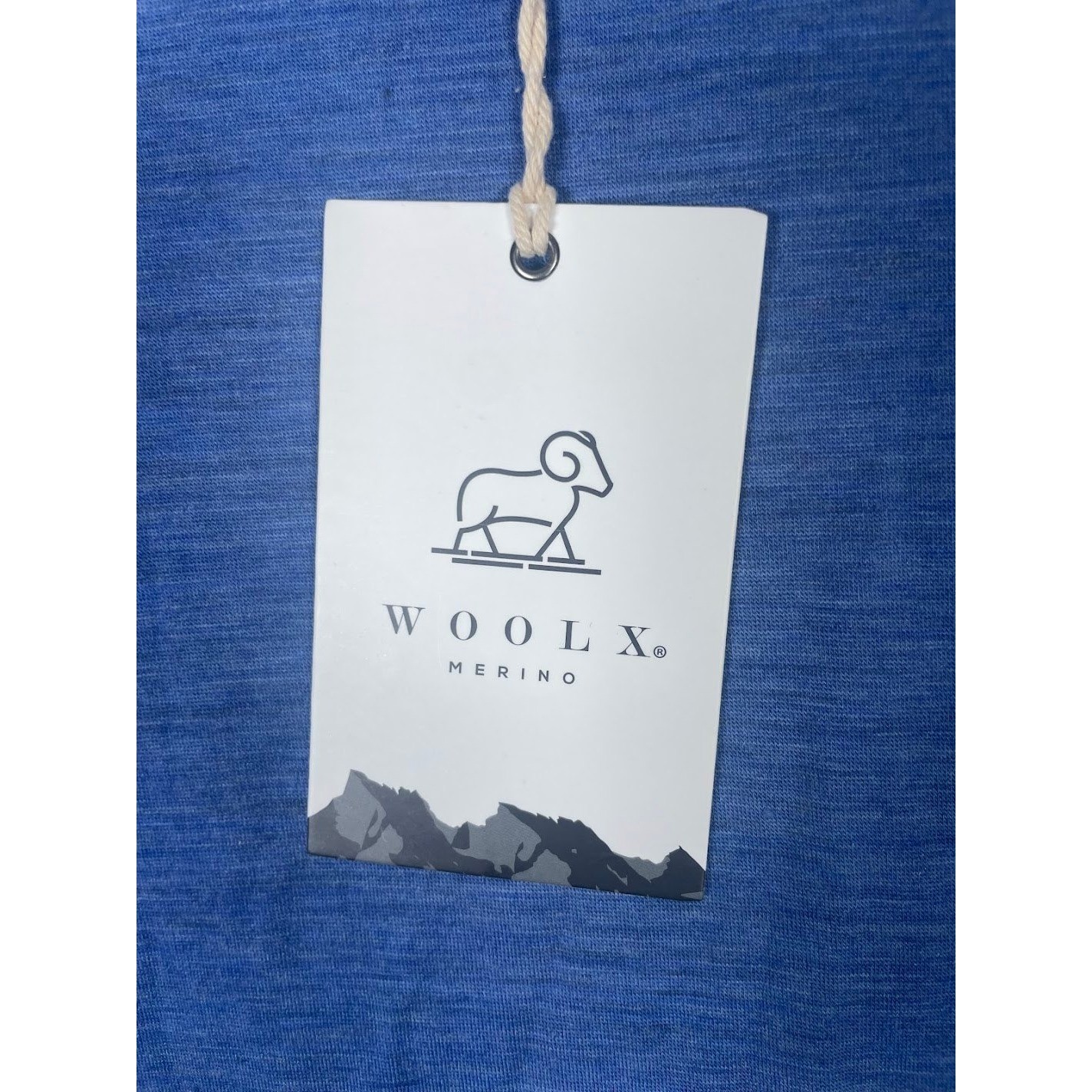 NWT Woolx Merino Wool Blend Blue Heather T-Shirt Mens Medium gallery
