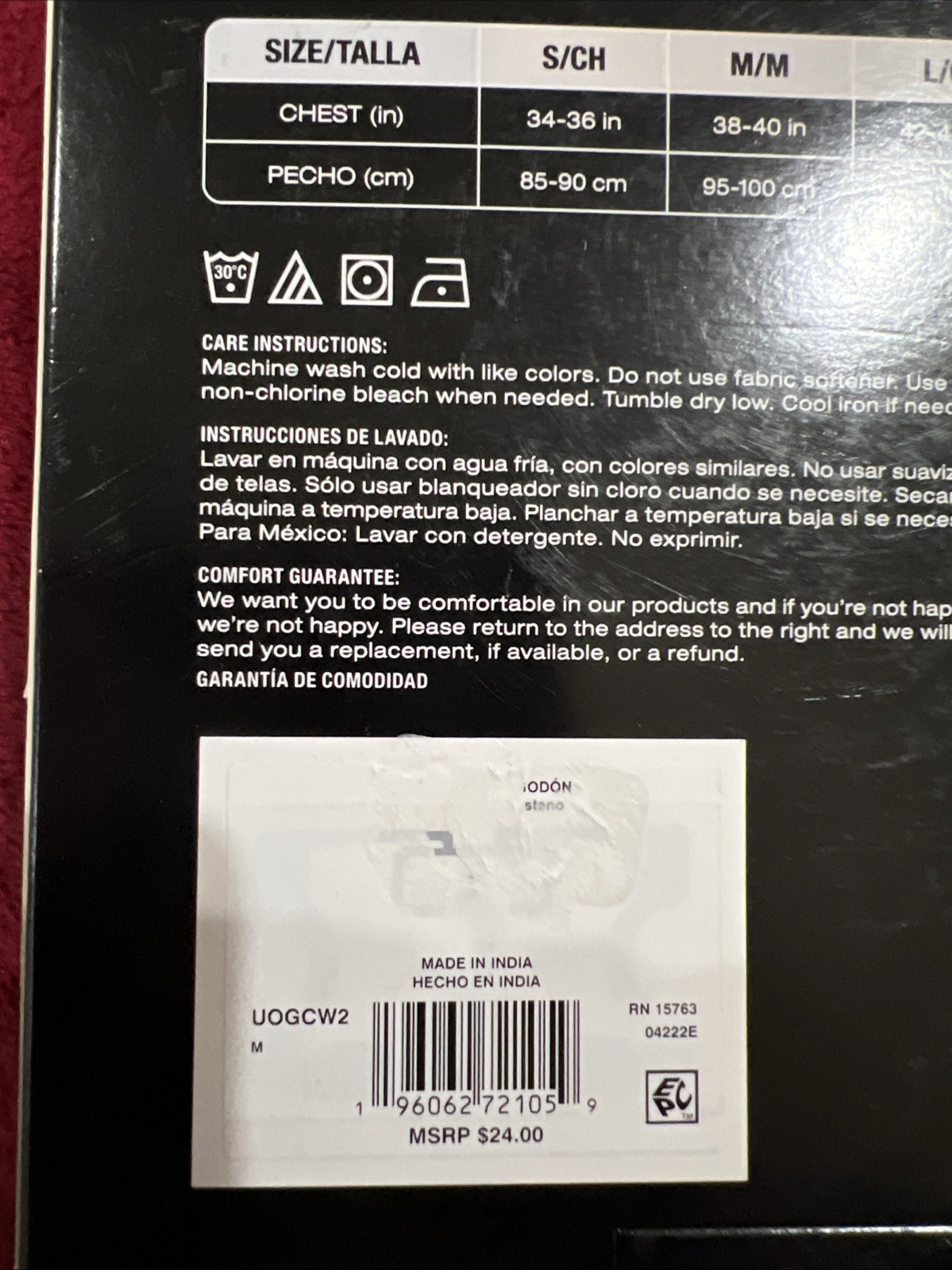 Hanes Originals 2-Pack Ultimate Stretch T Shirt White/Black -Medium 38-40” - NIP gallery