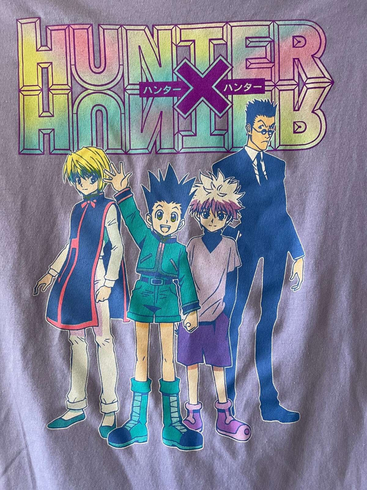 HUNTER X HUNTER TEE SHIRT, ADULT L, 50/50 COTTON POLY, LAVENDER, NWOT gallery