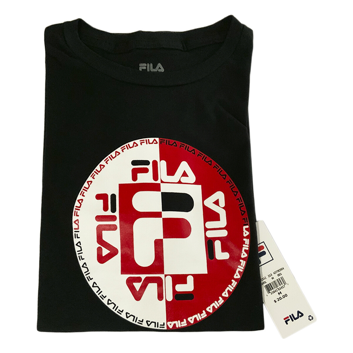 NWT FILA MSRP $32.99 MEN'S BLACK CREW NECK SHORT SLEEVE T-SHIRT SIZE S M gallery