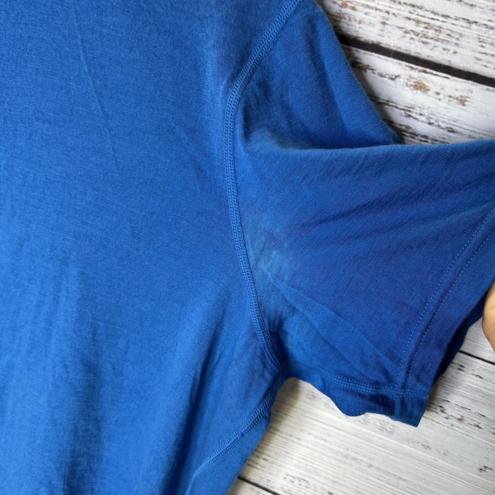 Woolx Blue Endurance Tee Merino Wool Short Sleeve T-Shirt Men’s Large (flaws) gallery