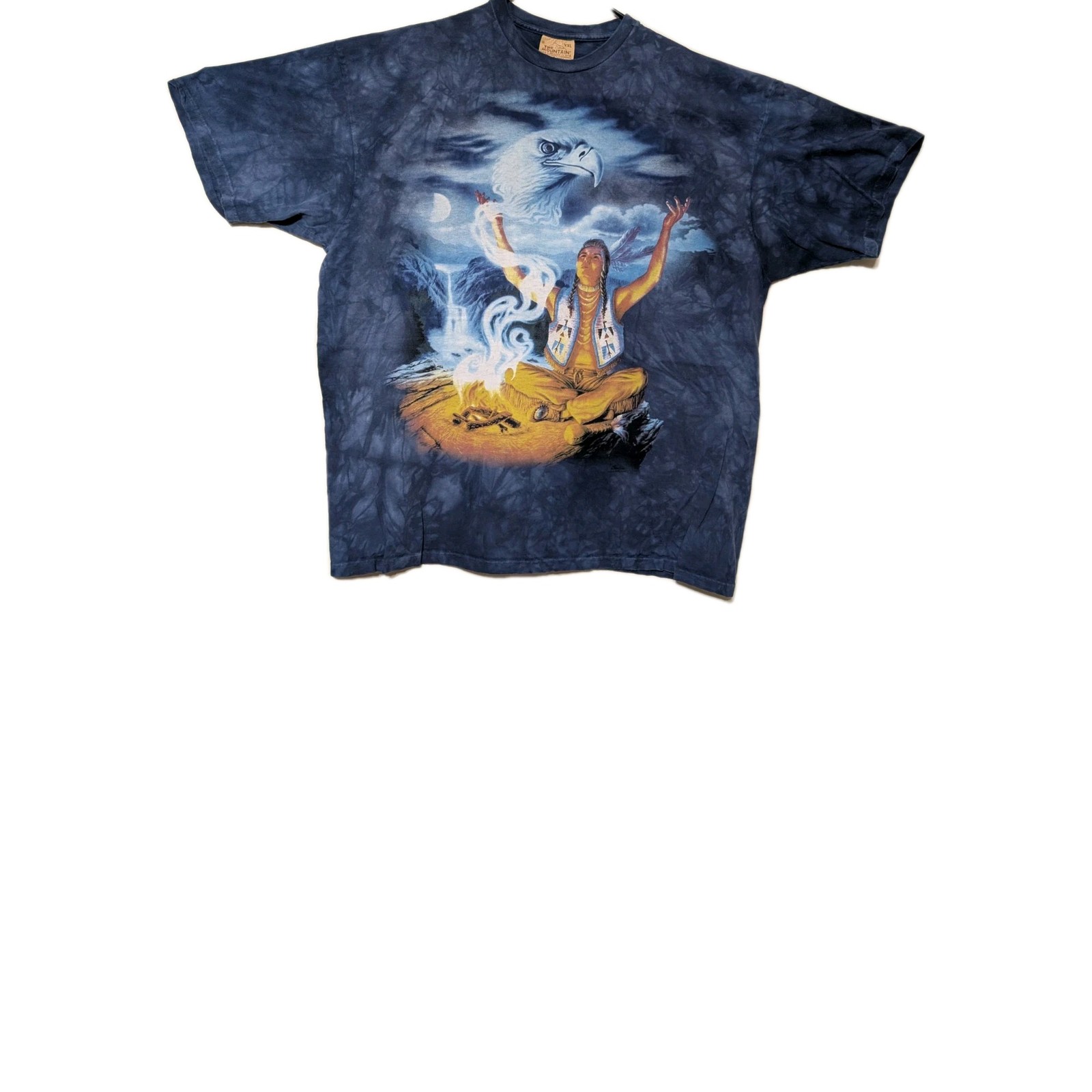 The Mountain Mens T-shirt Blue Vintage "Spirit Of The Eagle" 2XL #5905 gallery
