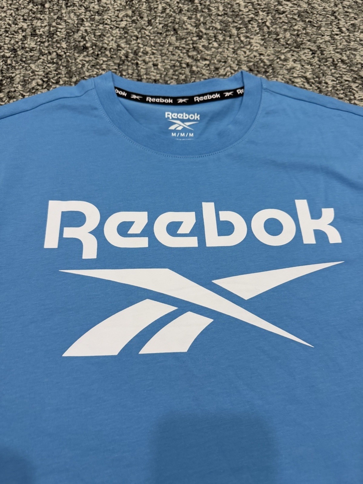 Reebok Mens Identity 100% Cotton Tee Shirt - Recovery Blue- Medium -Brand NWT! gallery