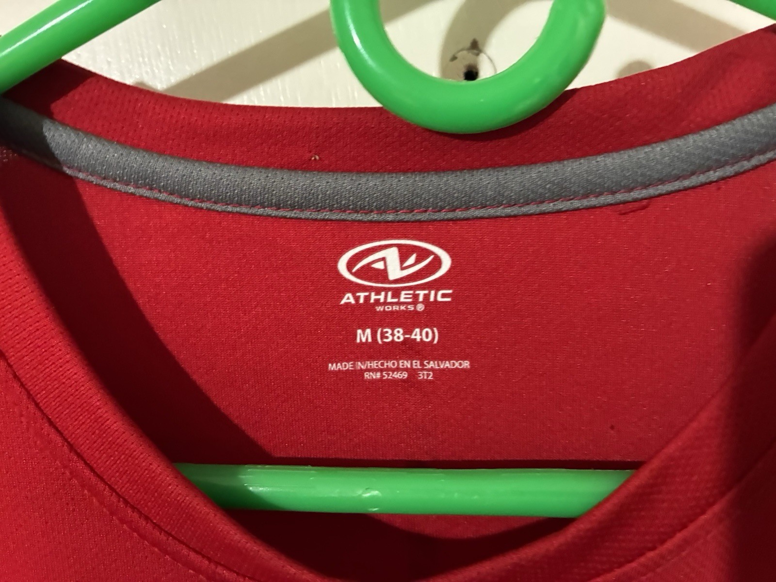 Athletic Works DriWorks Adult Medium (38-40) Red 100% Polyester T-Shirt gallery