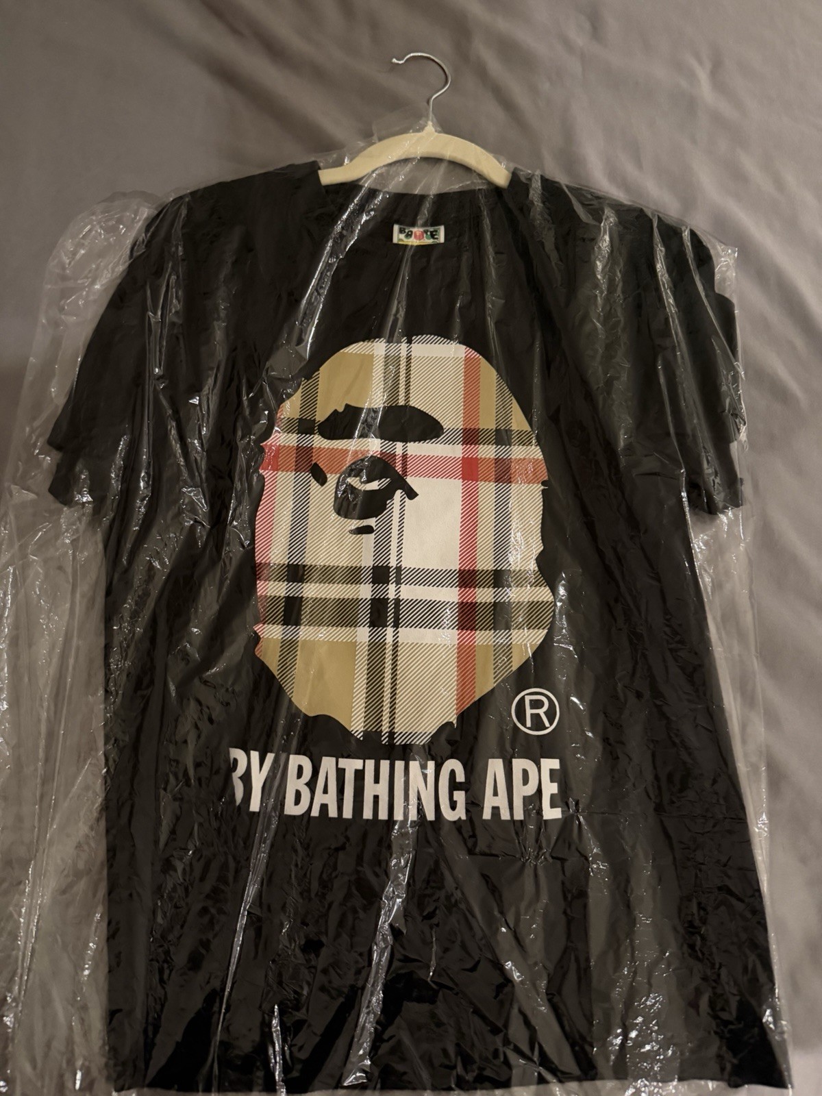 A Bathing Ape BAPE T-Shirt S Men's Black Logo Graphic Cotton Crew Neck gallery