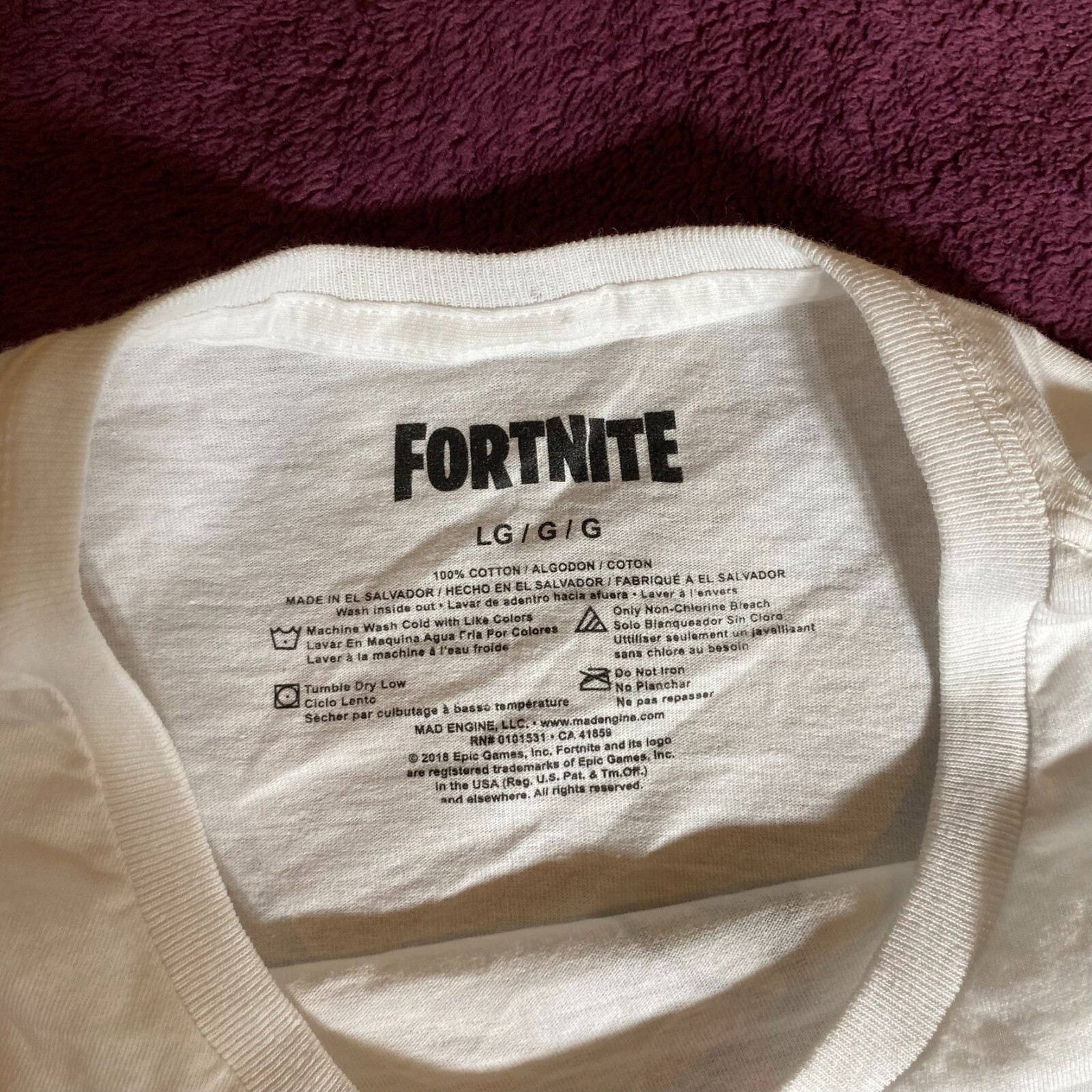 Fortnite Drift T-Shirt White Size L - Epic Games gallery