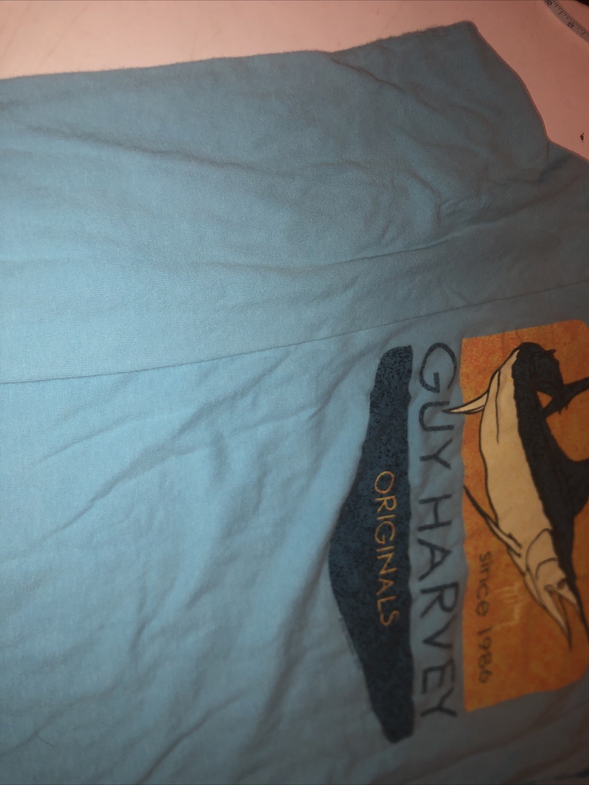 Guy Harvey Marlin Graphic T-Shirt Small Blue Fishing Logo Saltwater Ocean C1 gallery