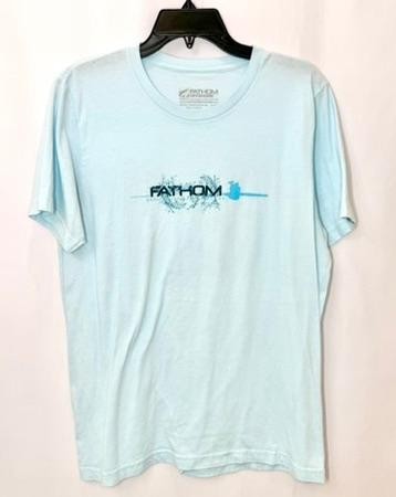 Fathom Offshore Marlin Fishing T-Shirt Mens Large Light Blue Short Sleeve Tee gallery