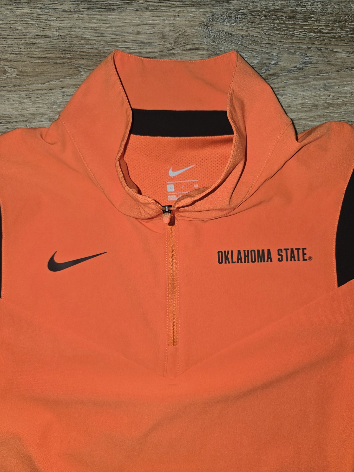 Oklahoma State Cowboys OSU Nike Jacket Mens S Coaches 1/4 Zip On Field Windbreak gallery